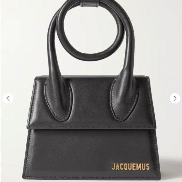 Jacquemus Handbags - JACQUEMUS The Chiquito Noeud leather shoulder bag ( Black )